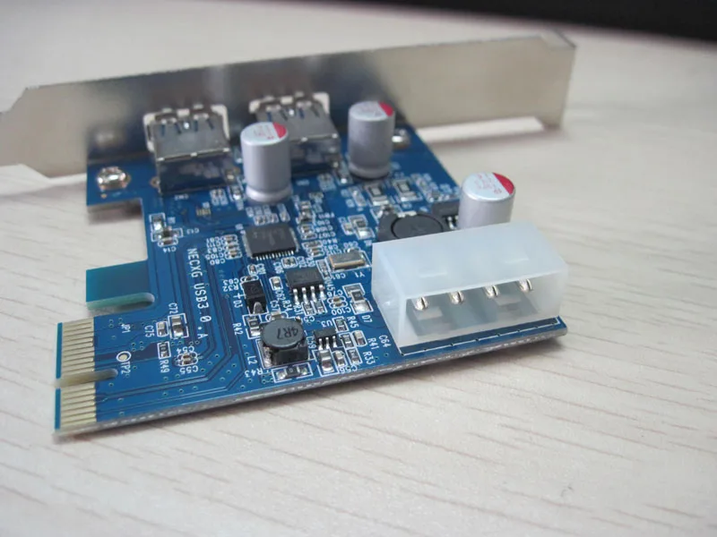 Низкий + обычный кронштейн для ПК компьютера PCI E Express к двойному 2 портовому USB 3 0