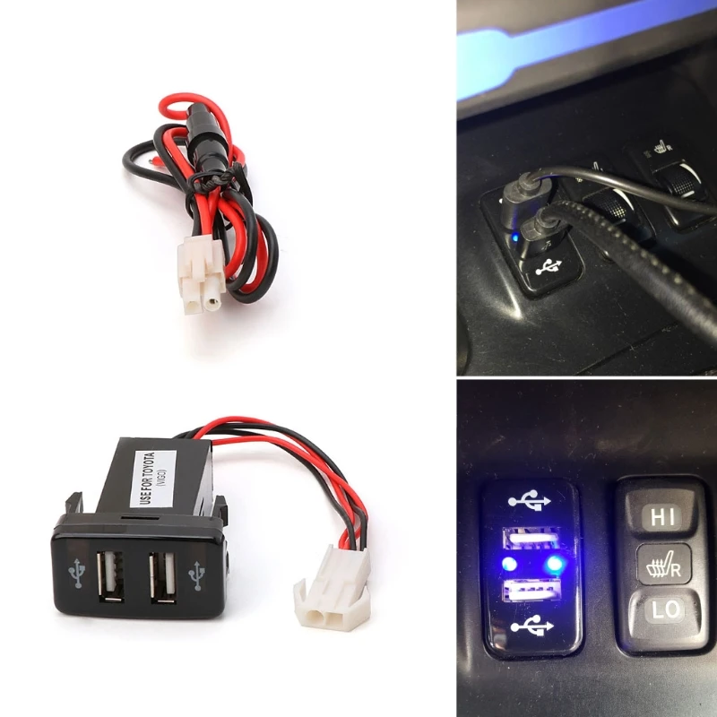 12V 4.2A двойной 2 Порт USB Автомобильное зарядное устройство гнездо адаптер