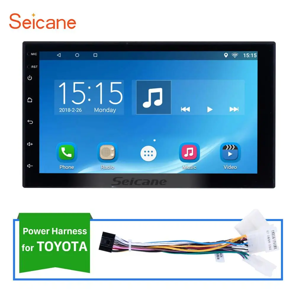 Seicane 2Din Android 8,1 7 дюймов Универсальное автомобильное радио для NISSAN TOYOTA KIA VW hyundai Suzuki Honda RAV4 Солнечный YARIS COROLLA VIOS - Цвет: for Toyota cable