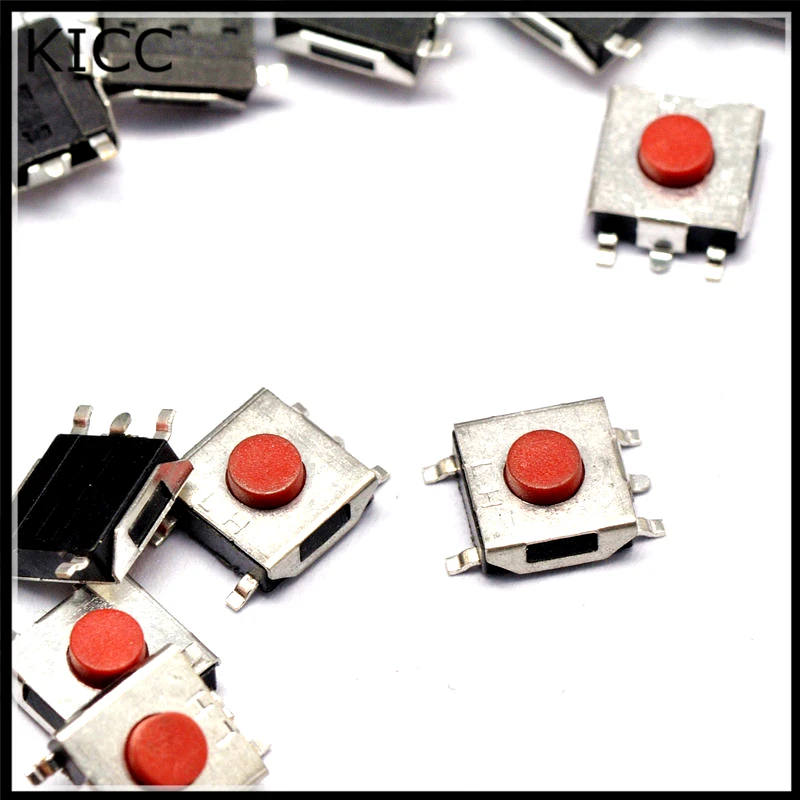 

1000Pcs Touch micro switch Red 6*6*2.7mm SMD5 Push Button Switch 6x6x2.7H