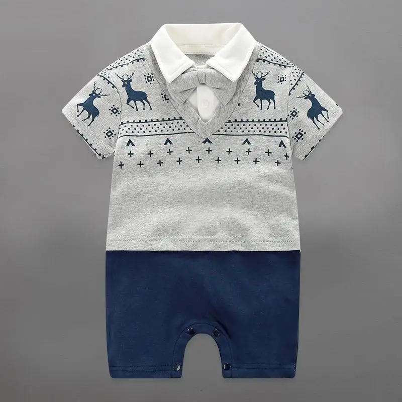 2019 г. Летняя мода для маленьких мальчиков галстук-бабочка джентльмен с рисунком