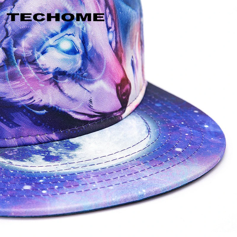 Модная брендовая хип хоп шляпа Волчья 3D теплопередача бейсбольная кепка с