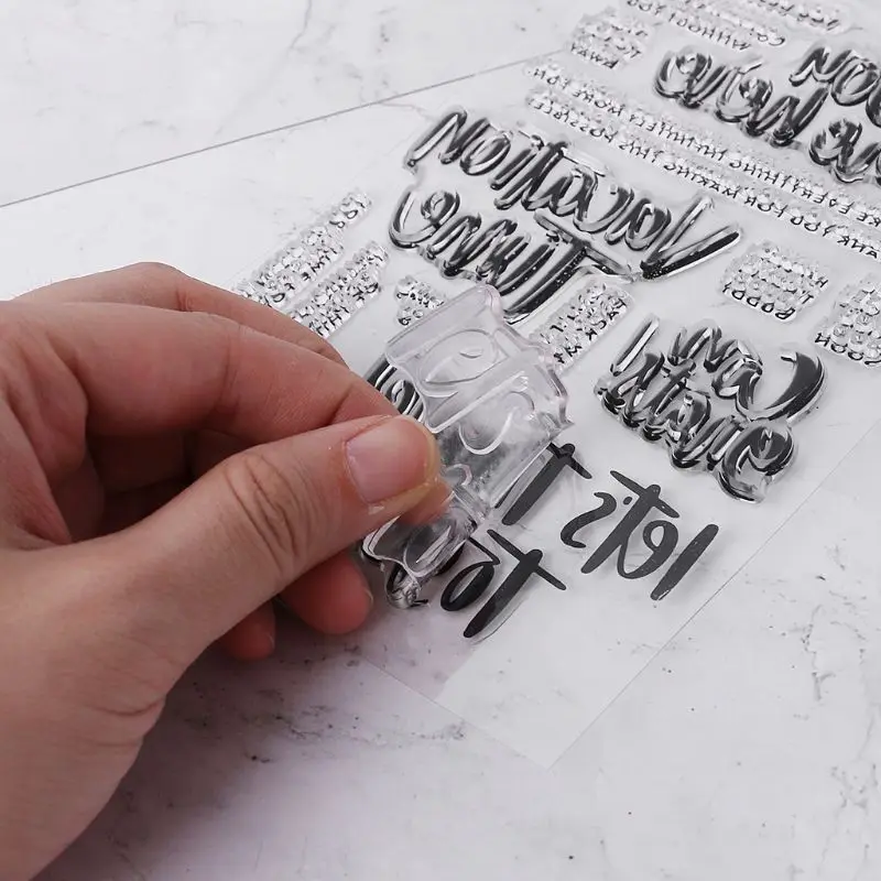 ПВХ прозрачное печатное изображение DIY скрапбук Фотоальбом Карта Дневник Декор