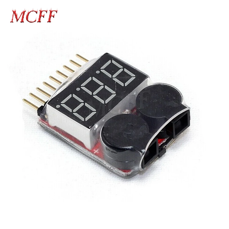 Монитор напряжения 1-8S Lipo/li-ion/Fe напряжение батареи 2 в 1 светодиодный тестер
