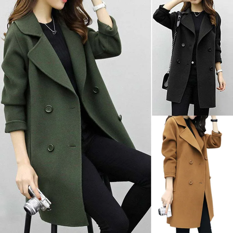 2019 Women Korean Winter Long Overcoat Outwear Coat Loose Plus Size Cardigans Sleeve Elegant CGU 88 | Женская одежда
