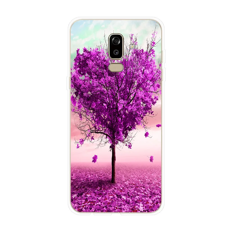 Чехол для телефона Samsung Galaxy J4 J6 J8 2018 J2 Pro фиолетовый цветок J1 J3 J5 J7 Prime 2017 2016 2015 чехол