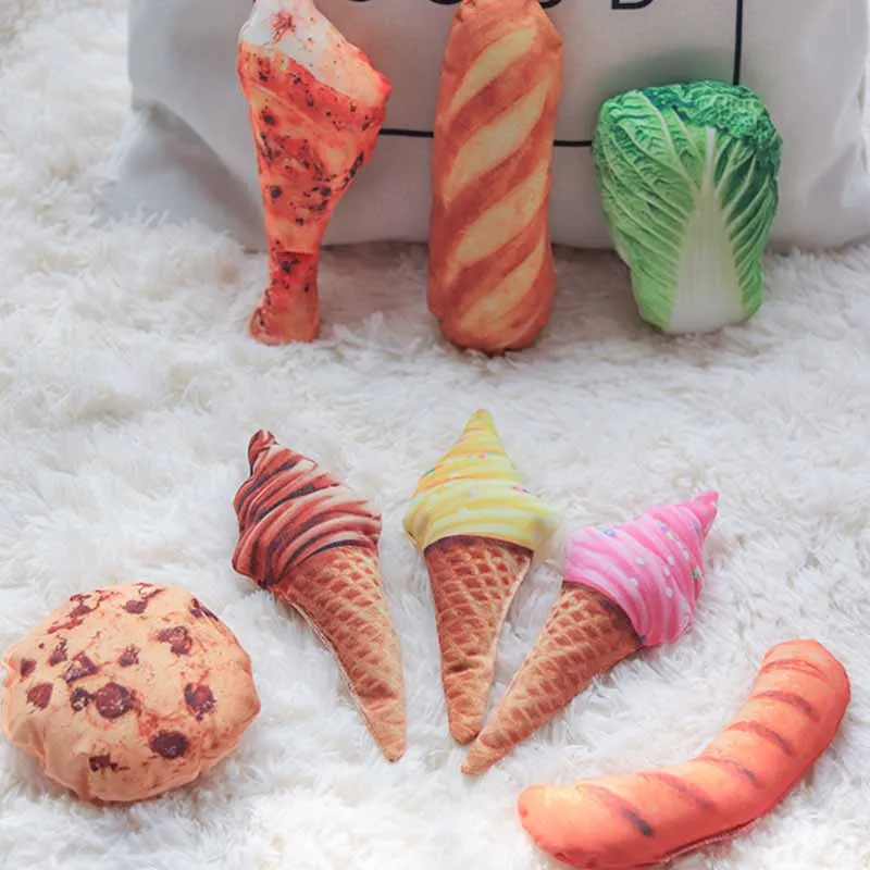 Squeaky Pet Dog Toys Creative Simulation Vegetable Drumstick Dog Toy Puppy Chew Toys For Dogs Anti Bite Cat Toy Pets Supplies