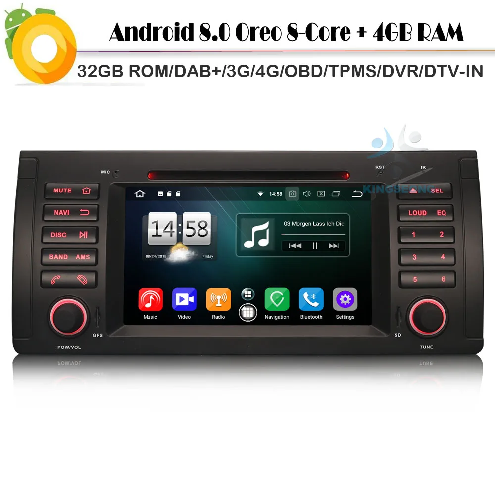 Octa Core Android 8 0 Авторадио спутниковый навигатор DAB + радио 4G DVD RDS BT GPS USB DVR