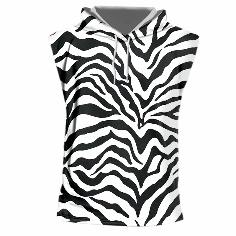 OGKB Мужская футболка без рукавов с круглым вырезом леопардовая 3D Футболка принтом