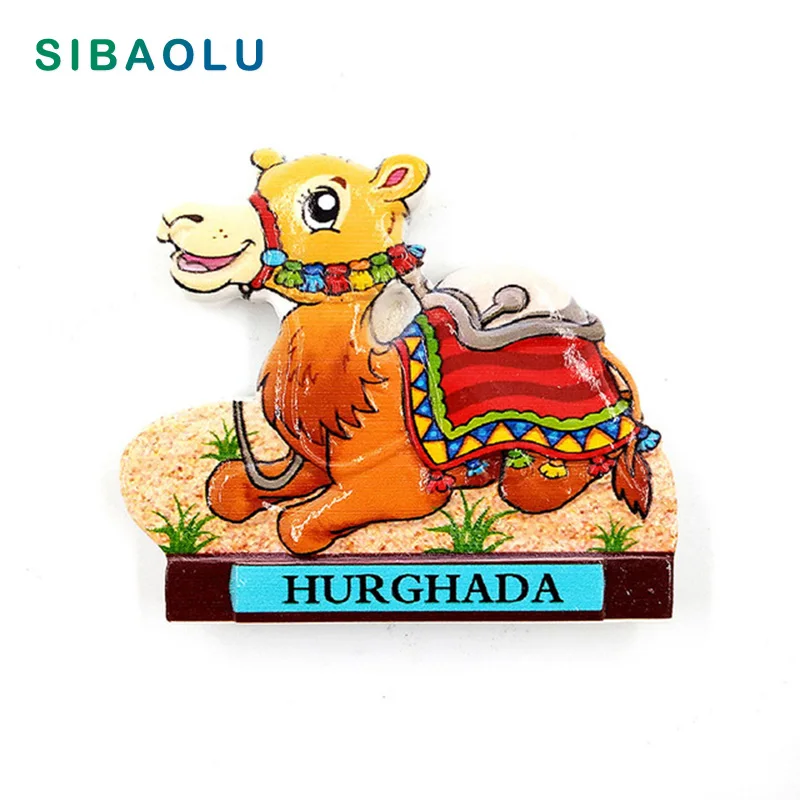Египет верблюд ремесло магнит на холодильник для детей сувенир Туризм Смола