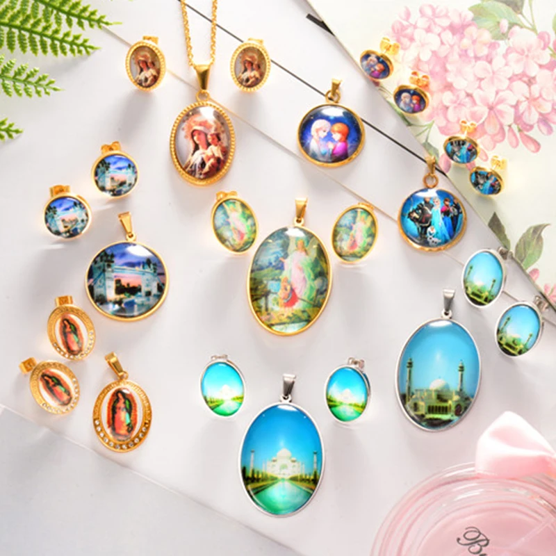 Baoyan 316L Нержавеющая сталь шикарные модные дамы Ювелирные наборы Jewellery Для женщин
