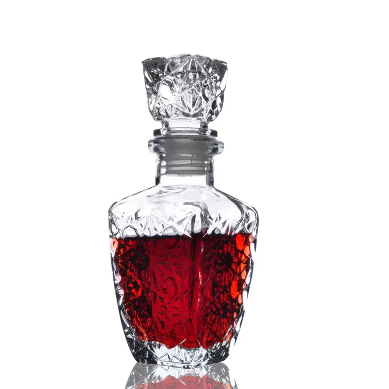 1PC Glass Whiskey Liquor Wine Drinks Decanter Crystal Bottle Wine Carafe Gift 250ML 500ML 750ML  JR 1081