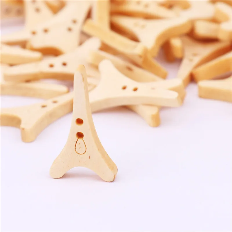 100 шт. Детские пуговицы из натурального дерева аниамл мультфильм скрапбукинг