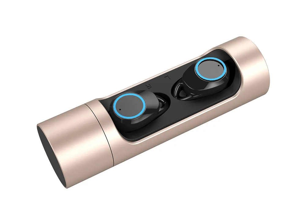 Gold Беспроводные наушники PK Xiaomi Redmi Airdots, наушники Bluetooth 5,0, водонепроницаемые с зарядным устройством для iPhone, глубокие басы для huawei - Цвет: Gold