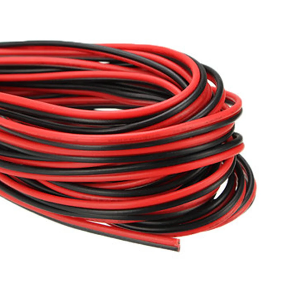10 м медь 22AWG 2 Pin Красный Черный поделки ПВХ Электрический кабель провод для