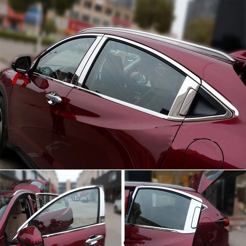 

Автомобильный Стайлинг 18 подходит для ПК для HONDA HR-V VEZEL хромированные Чехлы хромированные полосы для стайлинга автомобиля декоративные аксессуары для полного окна