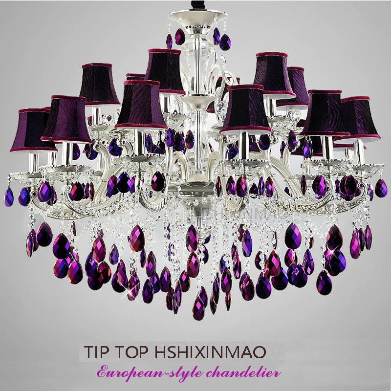 

TIP TOP purple SILVER crystal chandelier chandelier living room chandelier bedroom dining room lamp chandelier