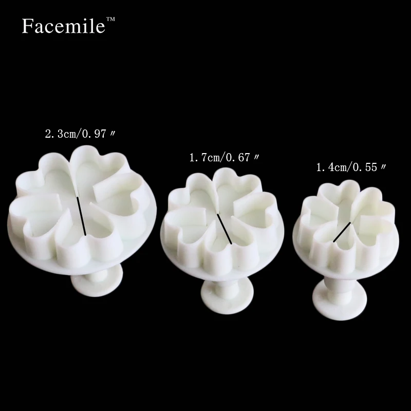 Пять листьев сердце подарок украшение тиснение 3 шт. мини-подарок форма весенний