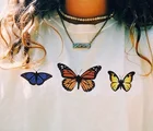 Женская футболка с трехмерным принтом в виде бабочек, летняя модная футболка унисекс