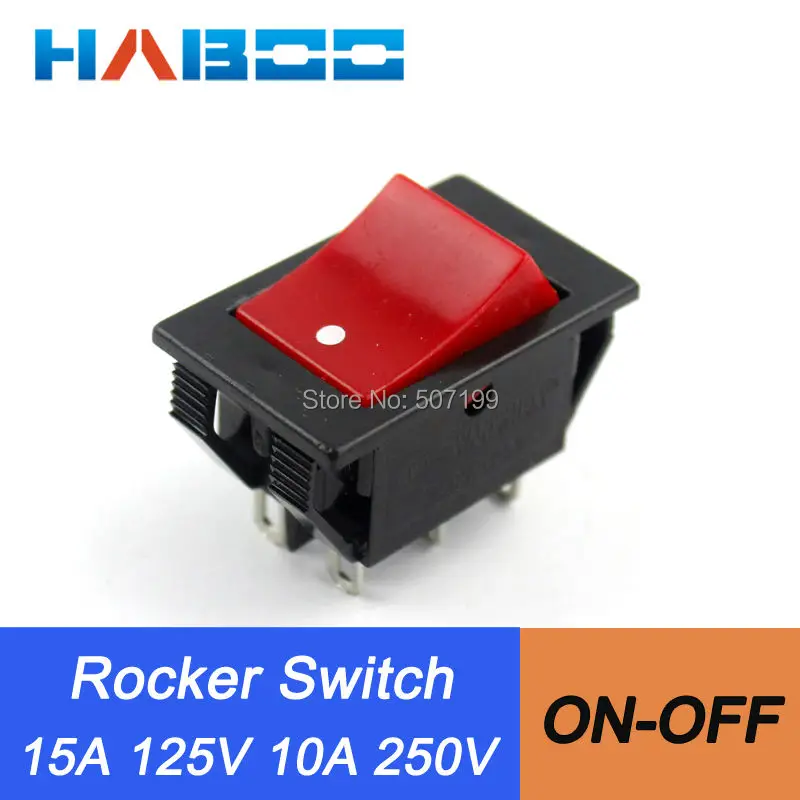 100 шт. в упаковке 6 цветов красный цвет переключатель ВКЛ ВЫКЛ 15 А 125 В переменного