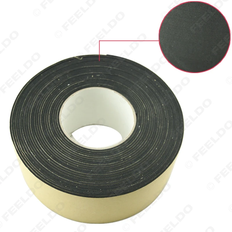 FEELDO 1PCS Black EVA Single-sided Adhesive Foam Tape Sponge 2mm Thick Sealing Width 70mm Length 10m #HQ2249 | Автомобили и