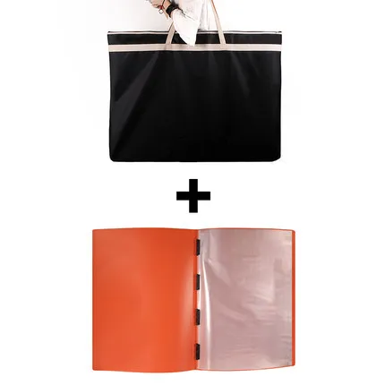 Booklet With Pouch A1 бумажный файл Органайзер буклет прозрачный ПВХ Сумка для документов картины дисплей книга - Цвет: Booklet With Pouch
