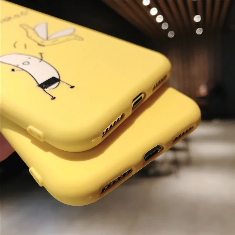 Забавный чехол Bluleki с изображением мультяшного пальца банана для iPhone X 7 8 XR XS Max