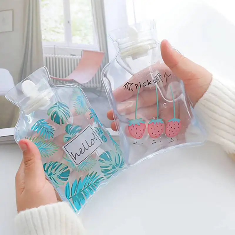 Бутылочки для горячей воды с рисунком из мультфильма прозрачные бутылки