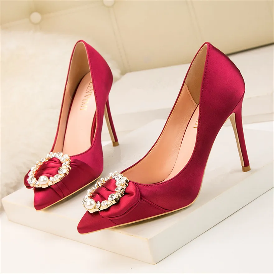 Туфли женские на высоком каблуке 10 см Роскошные офисные туфли-лодочки из мягкого