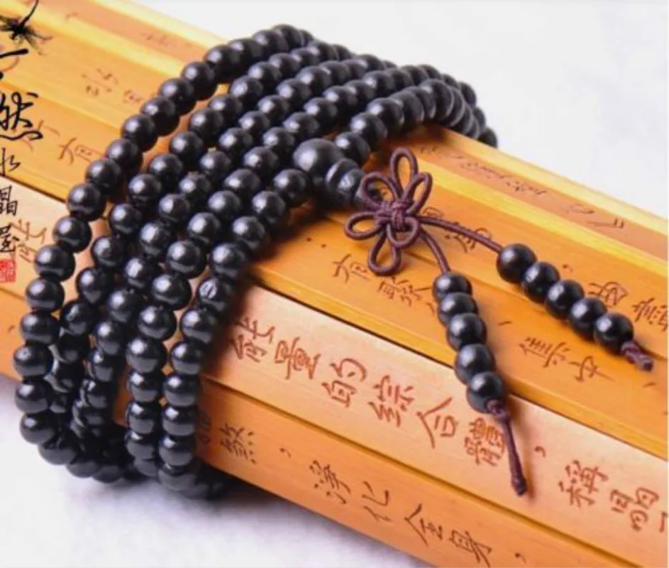 5 мм Тибетский буддизм 216 черное дерево Mala ожерелье|mala necklace|necklace necklacewood necklace |