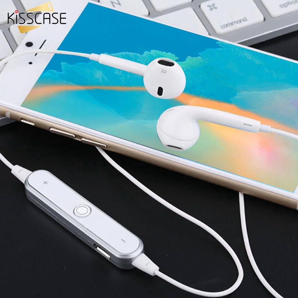 KISSCASE спортивные шейные беспроводные наушники Bluetooth гарнитура свободные руки с
