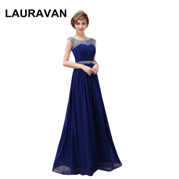 Женское длинное платье с бисером элегантное розовое королевское синее красное