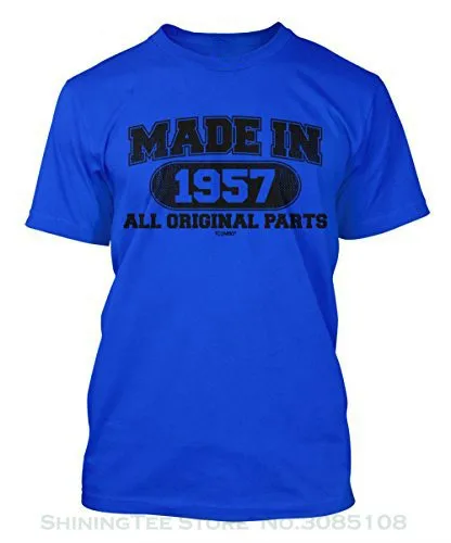 New Brand-clothing T Shirts Made In 1957 All Original Parts - Birthday Men's T-shirt Stranger Things Design Shirt | Мужская одежда
