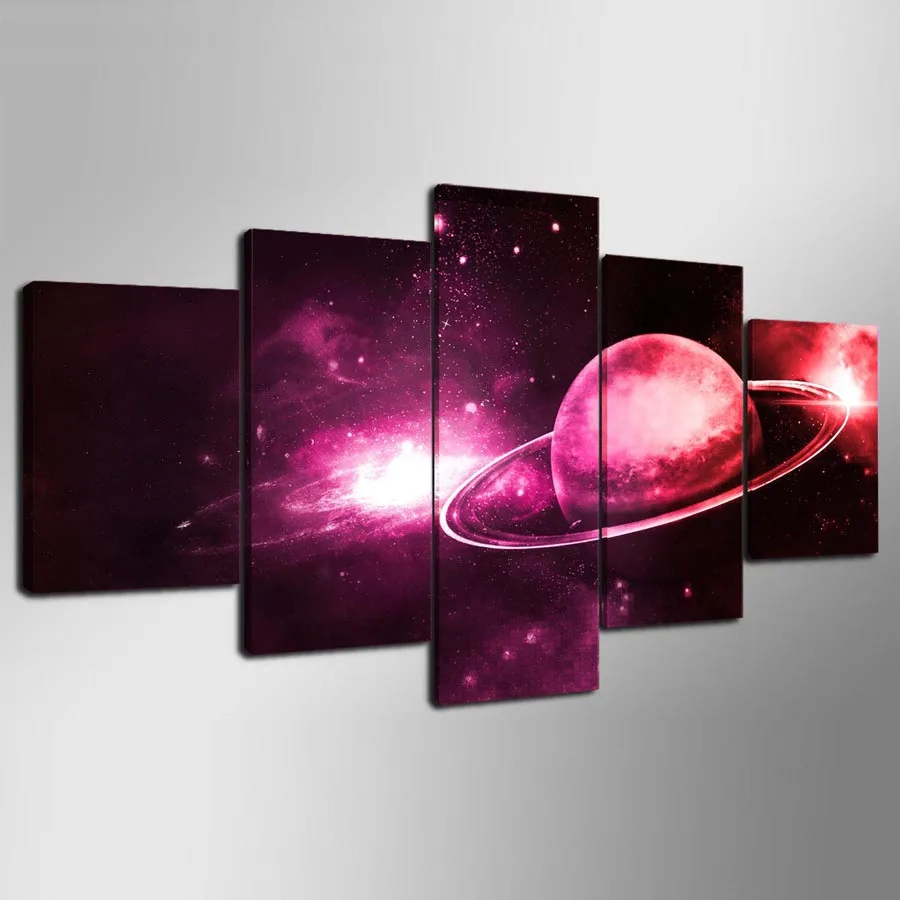 Современный художественный принт uranus hd 5 панелей Настенная картина в рамке для