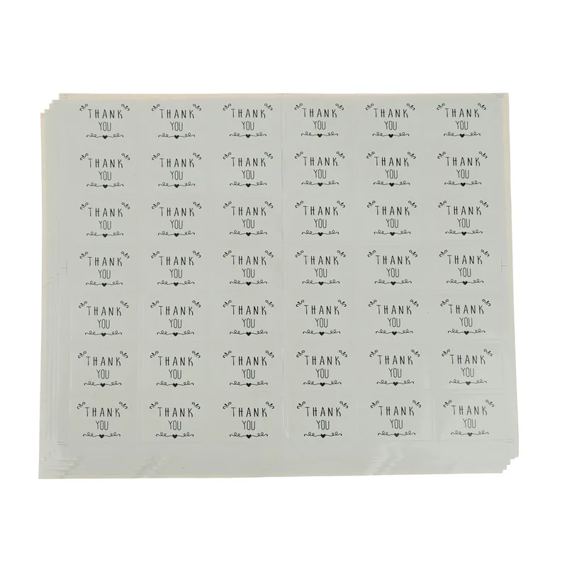 

210pcs/set Cake Candy Box Thank You Paper Labels Stickers Party Supply Favors Labels Gift