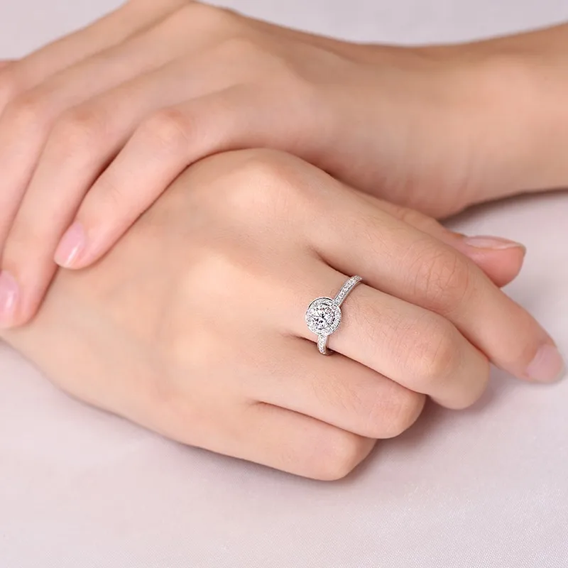 EDI 0.8ct moissanites Лаборатория Grown Алмаз 14 К золото моды Pave Band обручальные кольца для