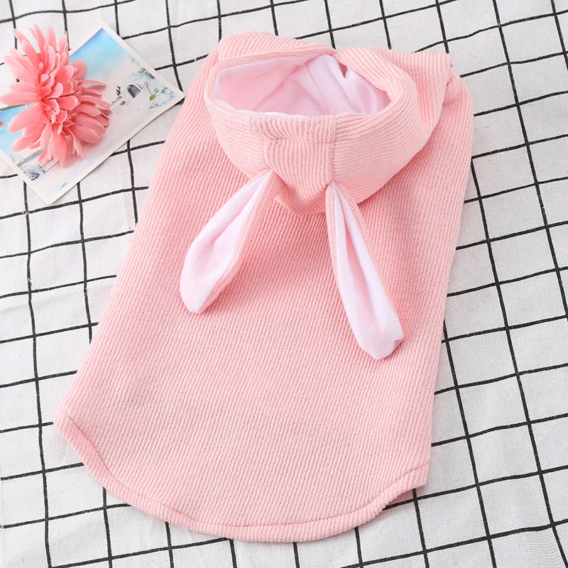 Kawaii 2019 одежда для домашних животных щенка кроличьи ушки пальто собак весна/осень