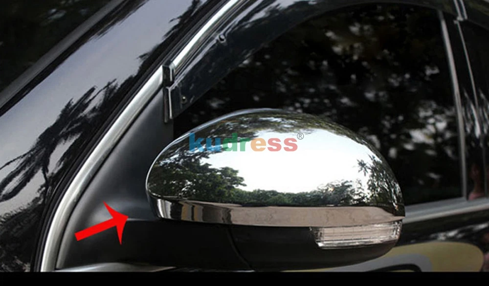 Для Volkswagen VW Tiguan 2009 2010 2011 2012 2013 ABS Chrome Боковая дверь Зеркало заднего вида накладка автомобильные аксессуары
