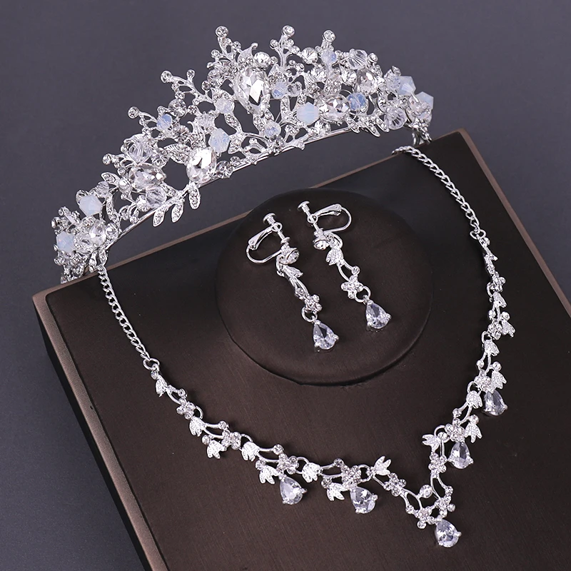 Много дизайнерских серебряных цветов тиара и короны Кристальный жемчуг женские - Фото №1