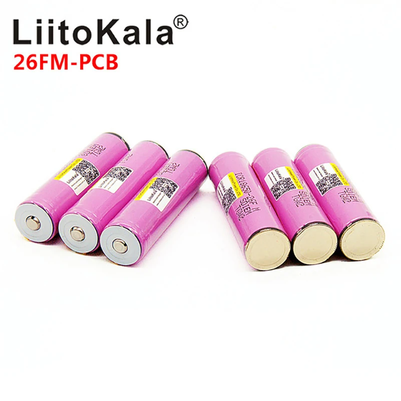 Liitokala 18650 2600mah Защищенный аккумулятор ICR18650-26F M Li lon перезаряжаемый с печатной платой