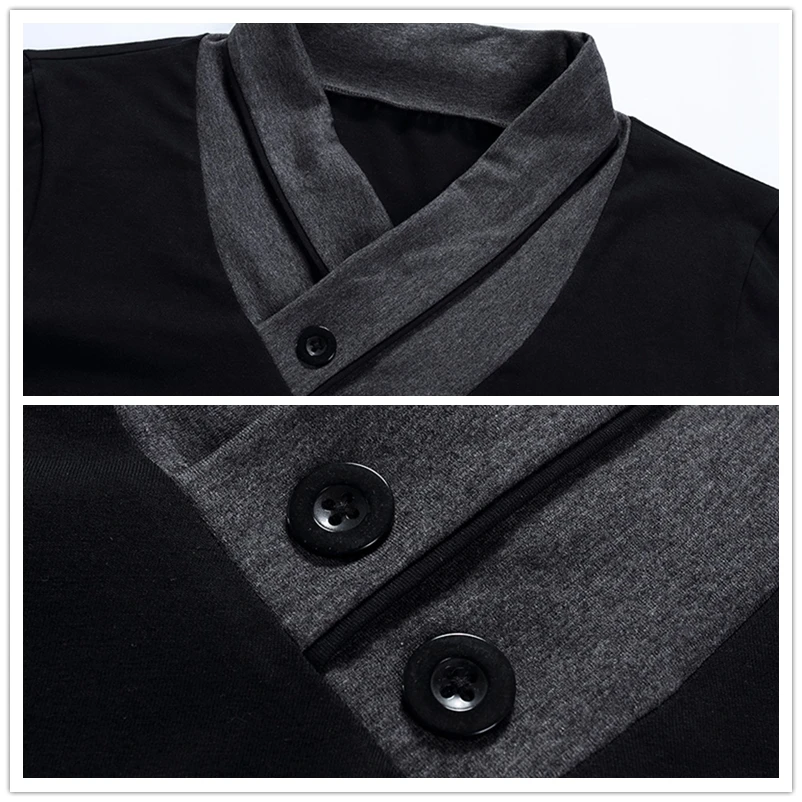 Мода г. Марка Trend Slim Fit с длинным рукавом Футболка Для мужчин лоскутное воротник футболка v-образным вырезом Для мужчин футболка хлопковые футболки плюс Размеры 4xl