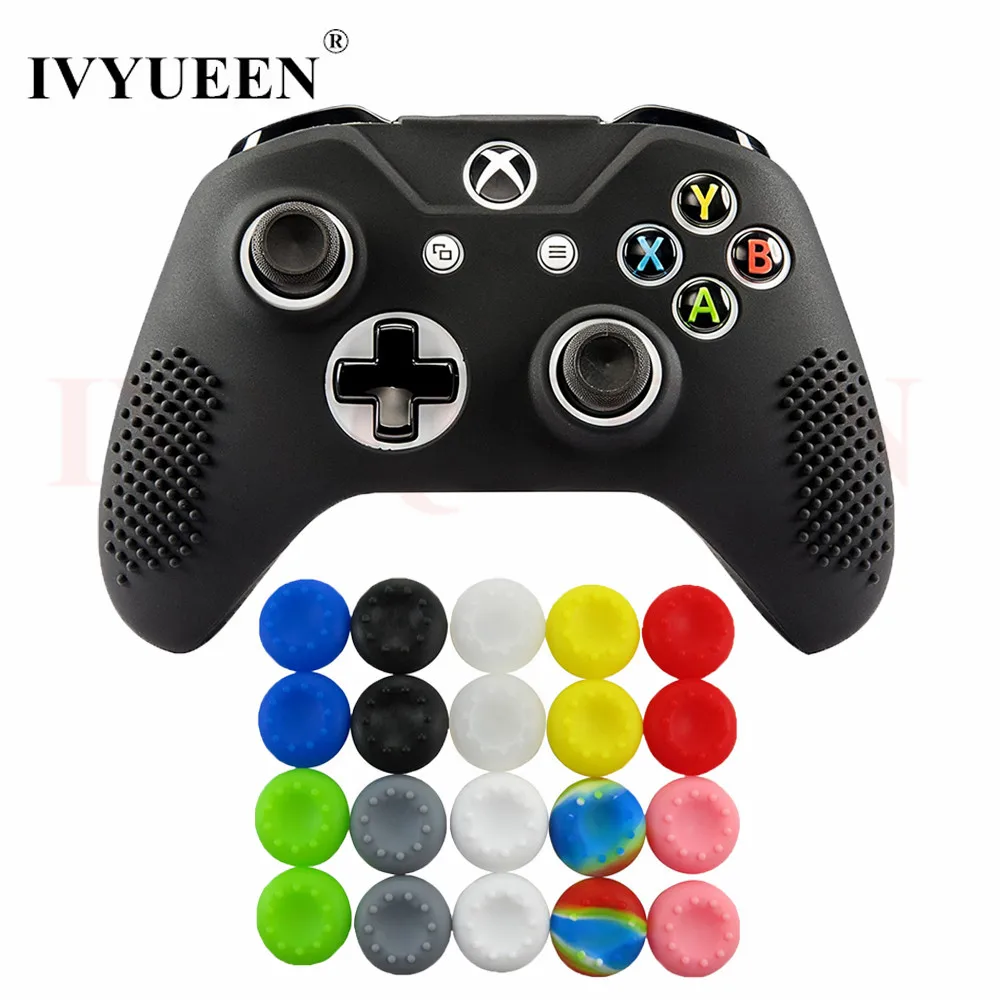 Силиконовый чехол IVYUEEN для геймпада Xbox One X Slim и 20 шт. колпачков аналоговых стиков| |