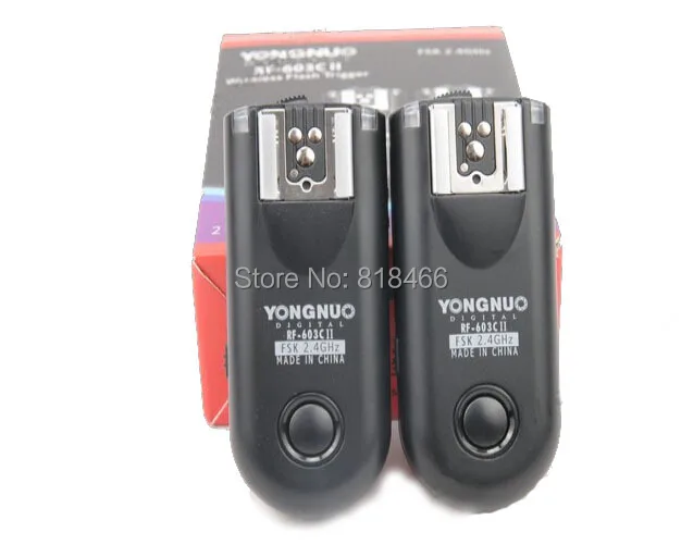 Дизайн! Светодиодная лампа для видеосъемки Yongnuo RF-603II C1, RF603 ii РФ 603 вспышка триггера 2 трансиверы для canon 450d 500d 550d 600d 60d 1000d 1200d 60d