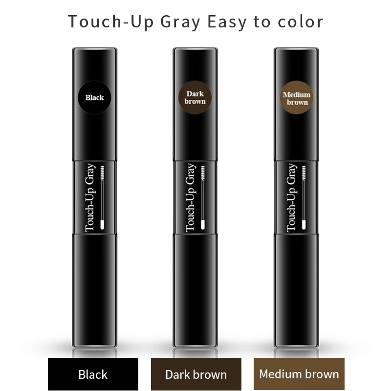 2 в 1 мгновенная краска для волос серое покрытие корней белый цвет крем палочка