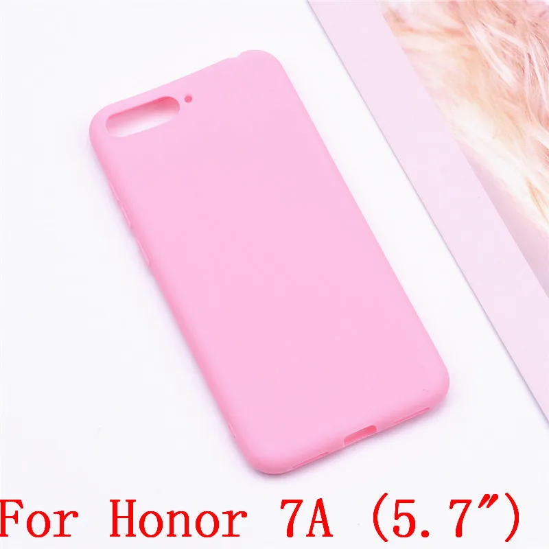 Pink Для huawei Honor 7A Pro 5,7 чехол AUM-L29, Мягкий ТПУ силиконовый чехол для huawei Honor 7A DUA-L22 5,45, чехол, чехол для телефона s - Цвет: Pink