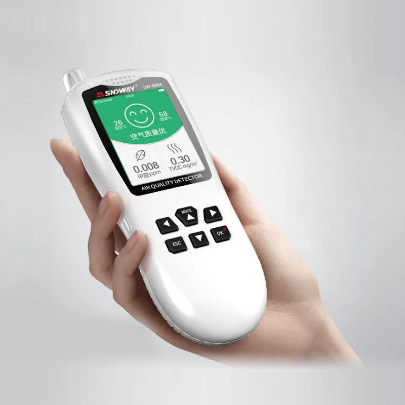 Air quality detector formaldehyde TVOC PM2.5 PM1.0 PM10 dust particle measurement temperature hygrometer | Инструменты