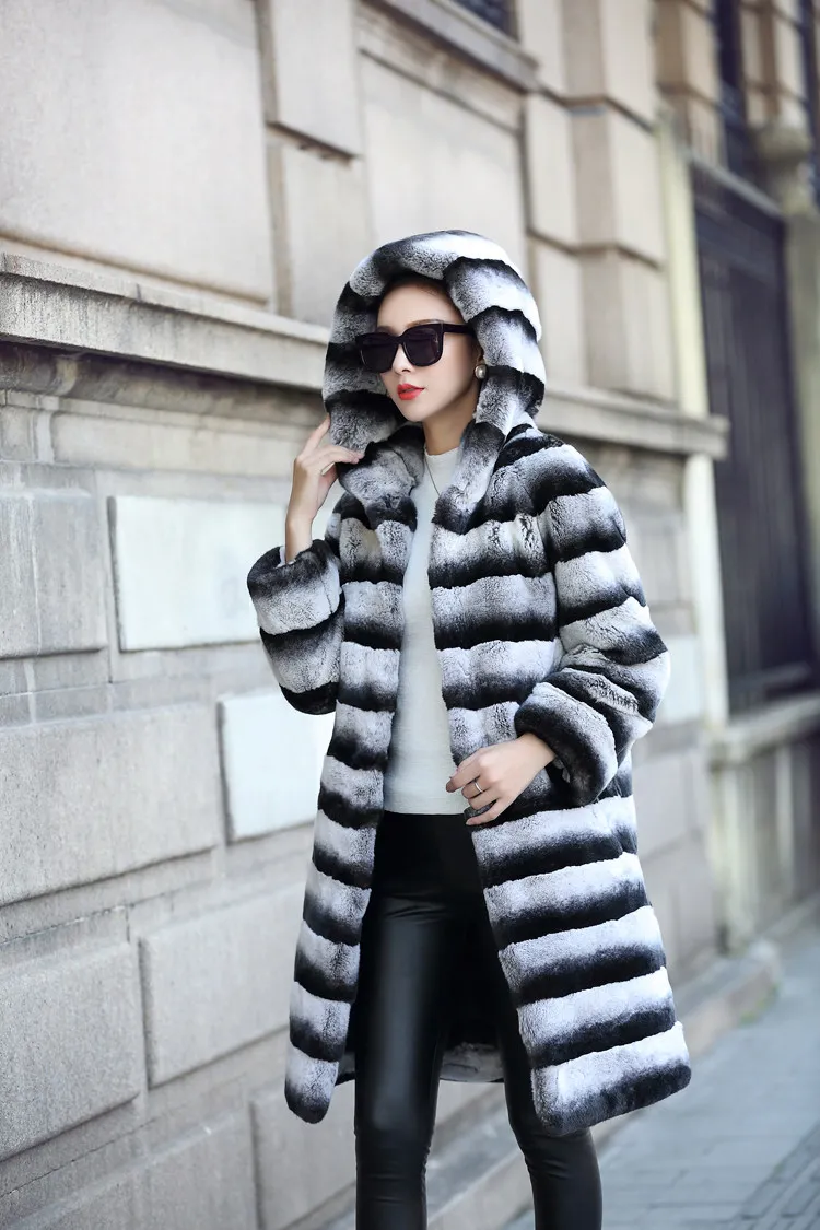 Зимняя куртка женская Повседневная 2020 длинное пальто из натурального меха