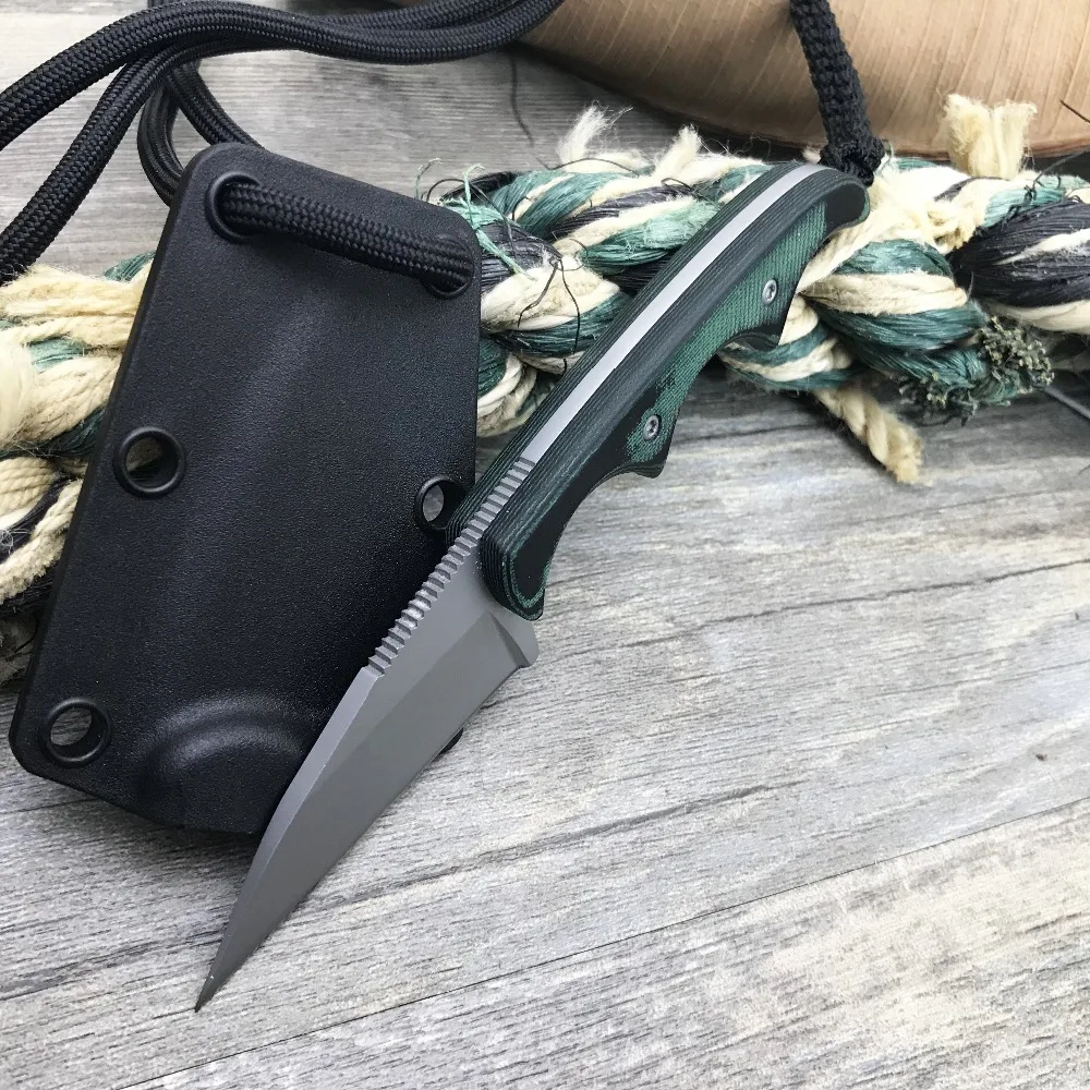 Новые высококачественные наружные карманные ножи, EDC тактический нож с фиксированным лезвием для шеи, 9Cr18Mo Полный Тан нож, ножи для выживания кемпинга инструменты