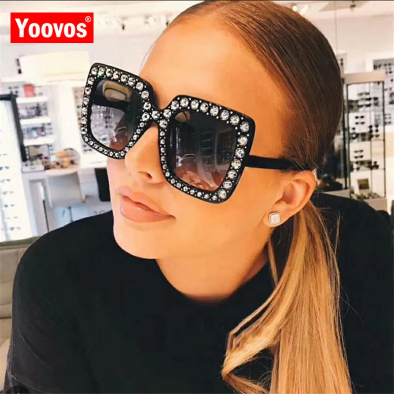 Yoovos 2021 Новые квадратные солнцезащитные очки в большой оправе женские брендовые