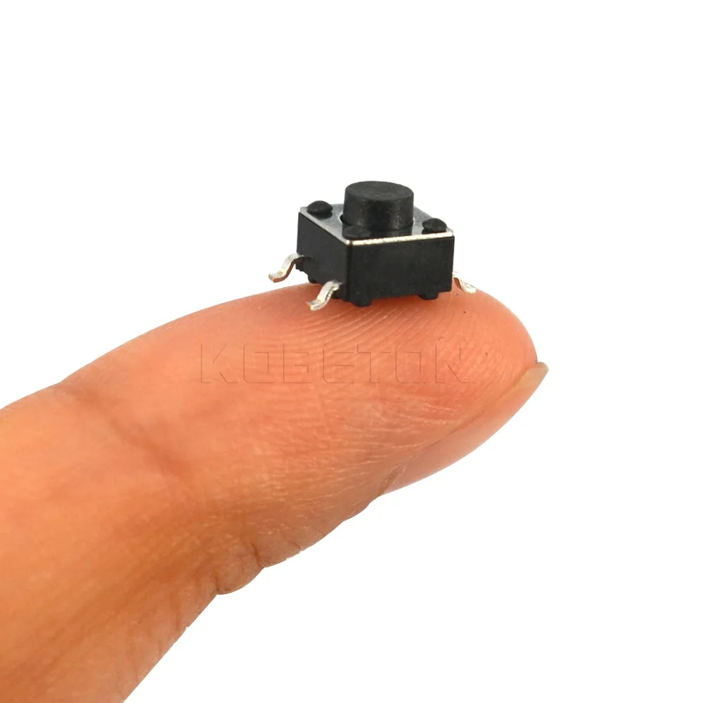 Тактильный кнопочный переключатель DIP Power 100 шт. Мгновенный Такт 6x6x5 мм DIP-топ